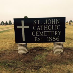 StJohn cemetery sign - SF
