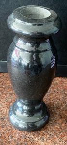 Flower Vase Jet Black Granite