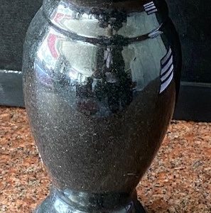 Flower Vase Jet Black Granite