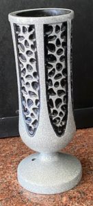 Flower Vase Silver Grey Crest