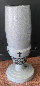 Flower Vase Silver Grey Crown