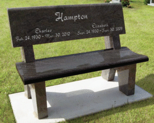 Jet Black Park Bench