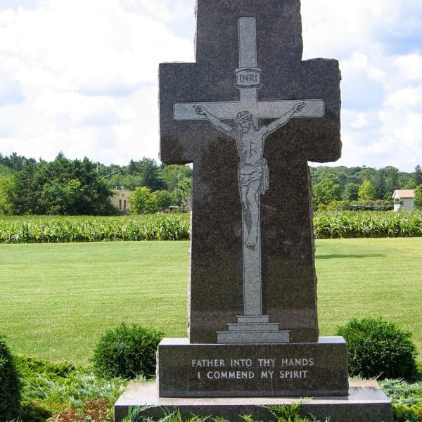 Amber Glow Carved Cross St. Joseph