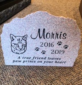 Pet Memorial Morning Rose Garden Stone