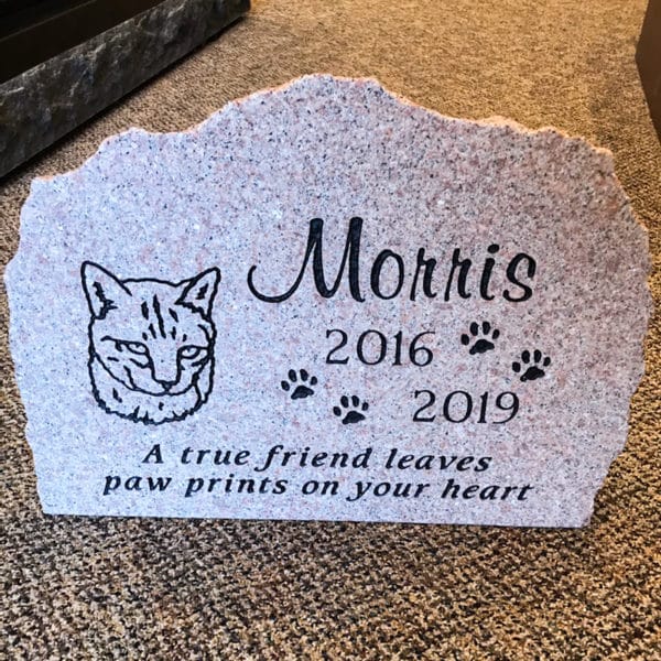 Pet Memorial Morning Rose Garden Stone