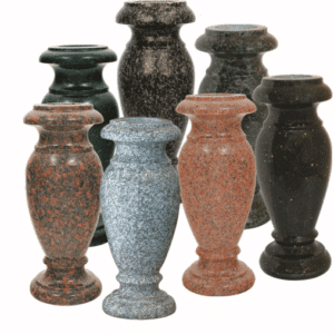 Turned Granite Vases